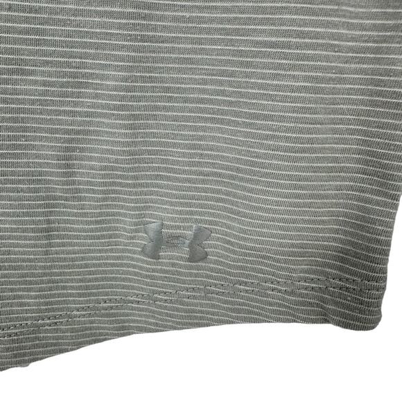 Under Armour Run Gray White Striped Heat Gear Hoodie Small - Picture 3 of 6